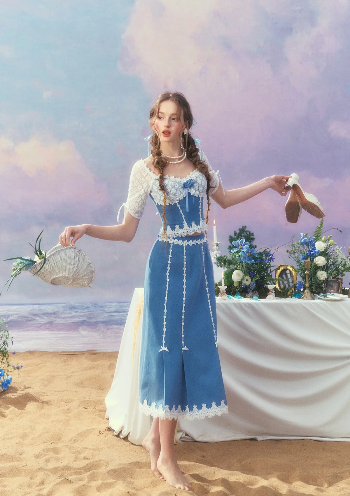 Dream Blue Coast Skirt - Inhomebuy