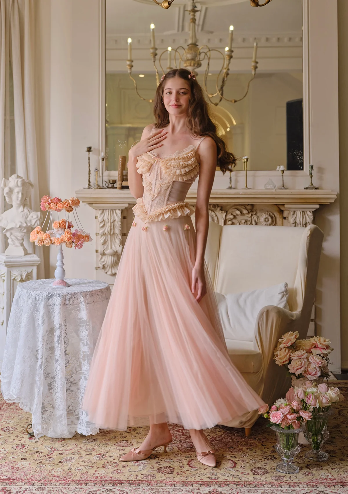 Peach Fairy Gauze Skirt - Inhomebuy