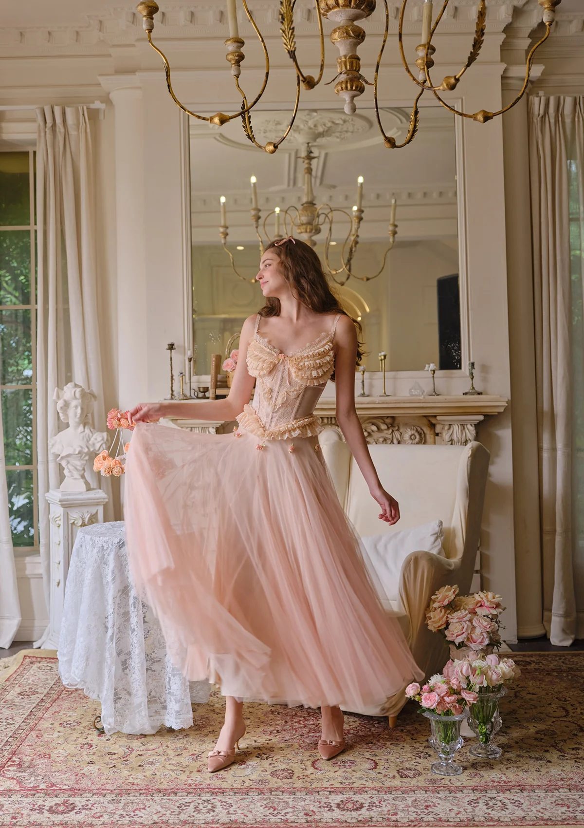 Peach Fairy Gauze Skirt - Inhomebuy