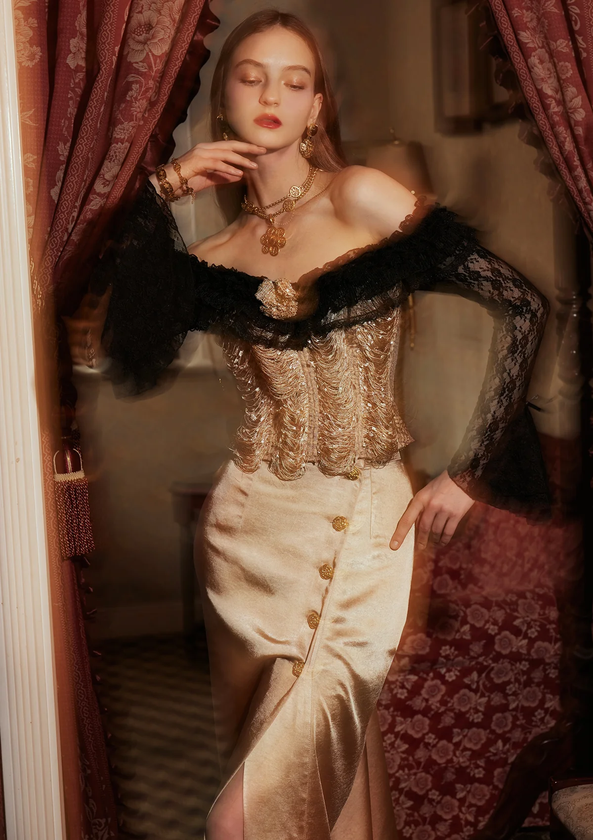 Golden Blush Skirt - Inhomebuy