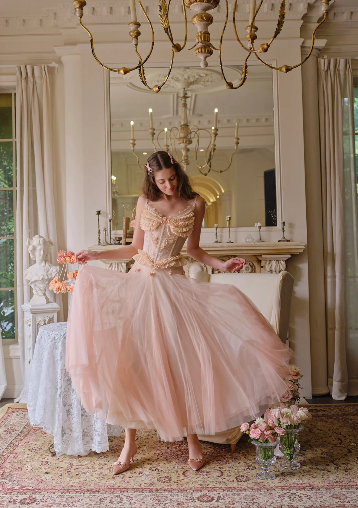 Peach Fairy Gauze Skirt - Inhomebuy