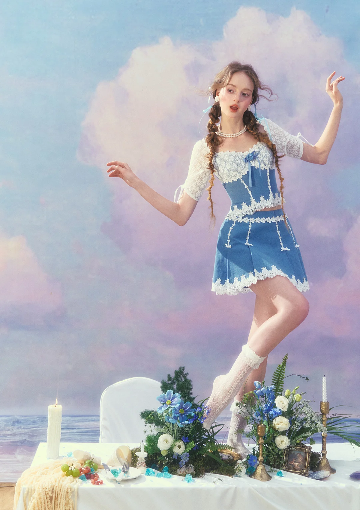 Dream Blue Coast Skirt - Inhomebuy