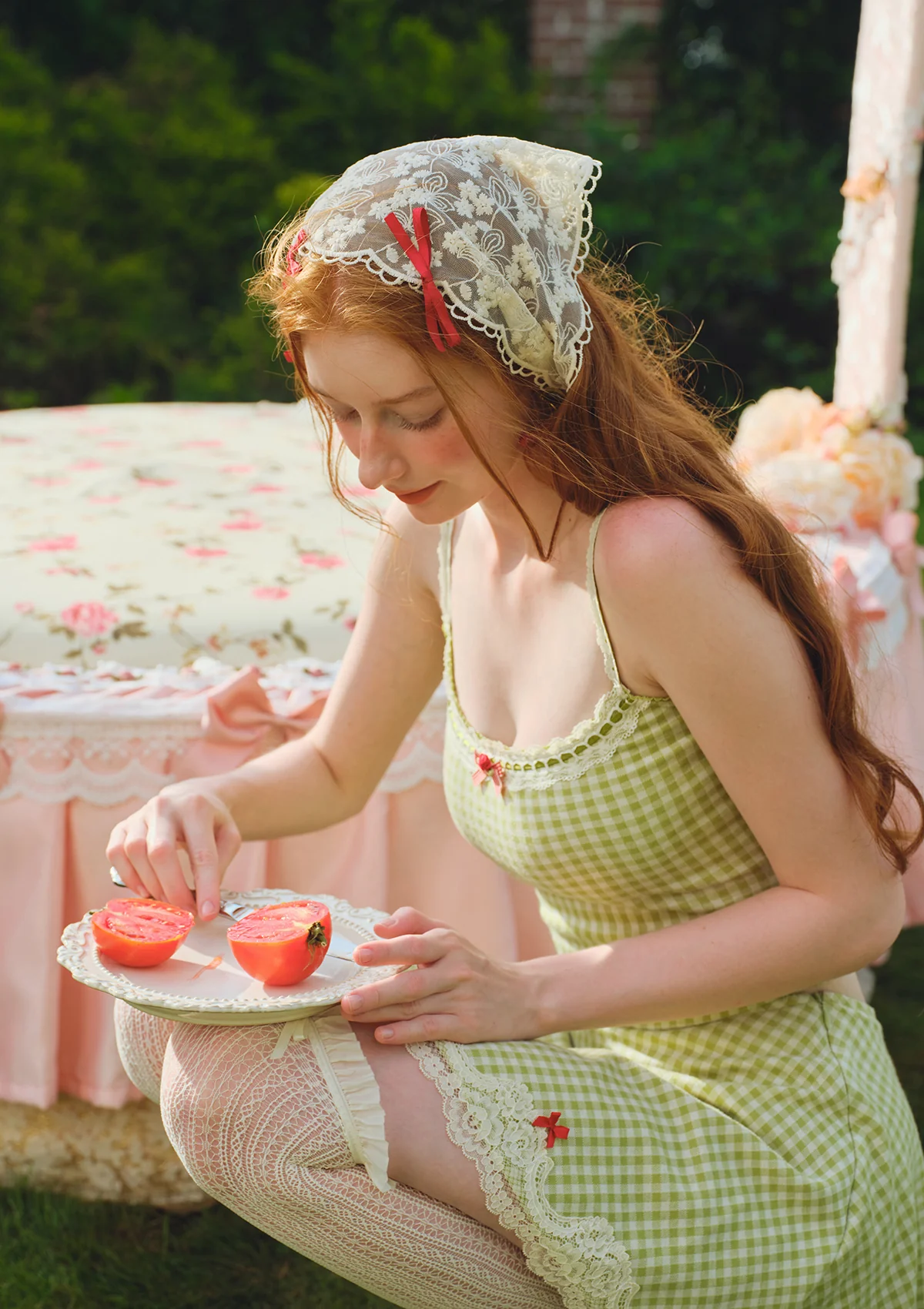 Matcha Cranberry Skirt - Inhomebuy