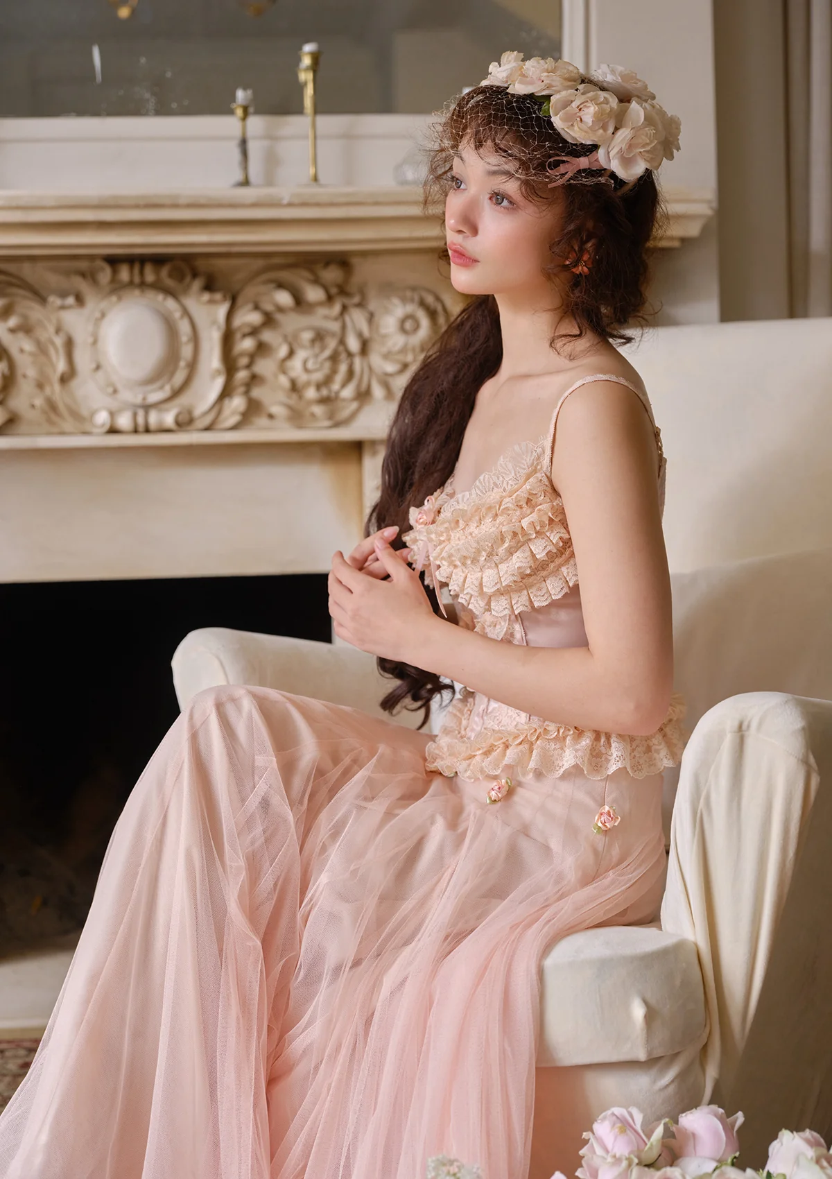 Peach Fairy Gauze Skirt - Inhomebuy