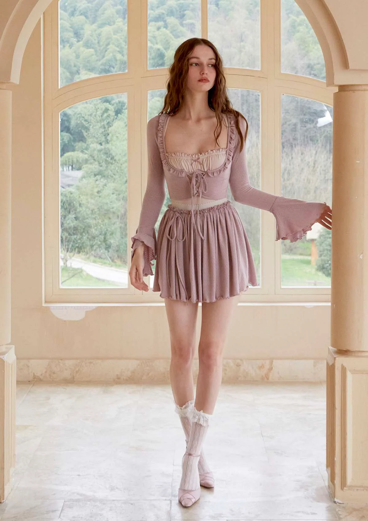 Miss Taro Knit Pantskirt - Inhomebuy