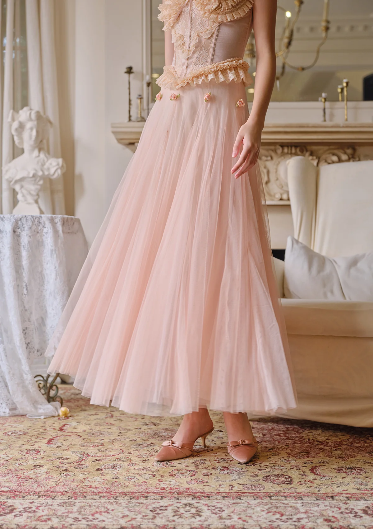 Peach Fairy Gauze Skirt - Inhomebuy