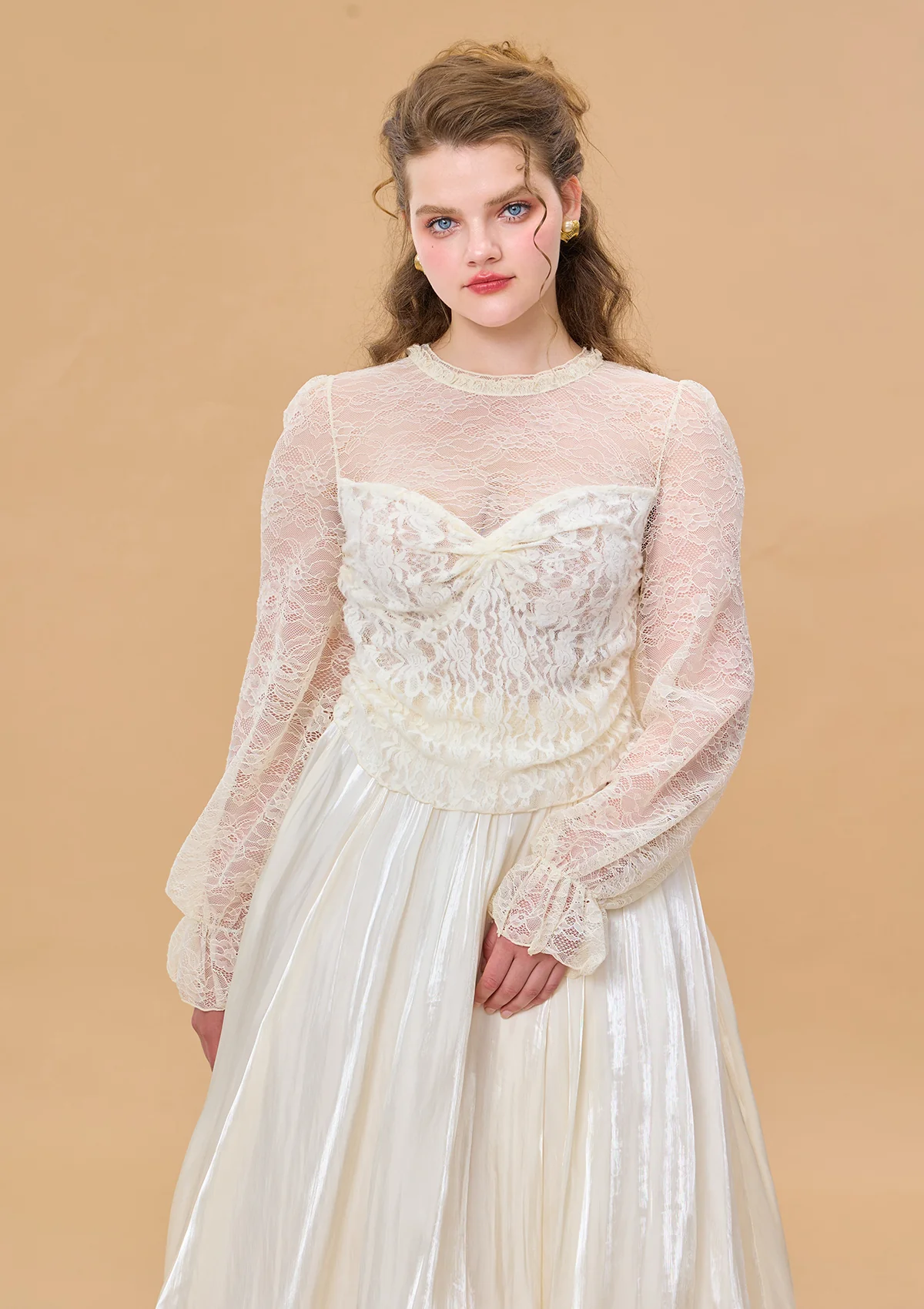 Curve & Plus White Butterfly Flora Skirt - Inhomebuy