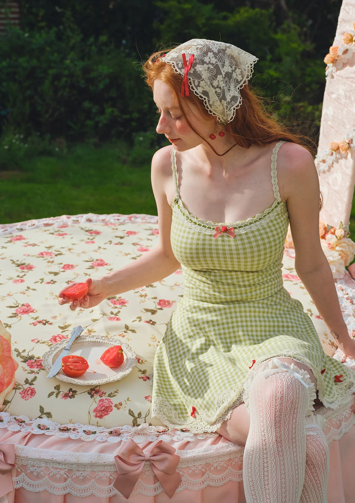 Matcha Cranberry Skirt - Inhomebuy