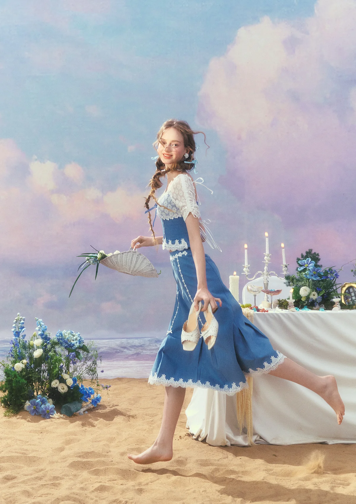 Dream Blue Coast Skirt - Inhomebuy