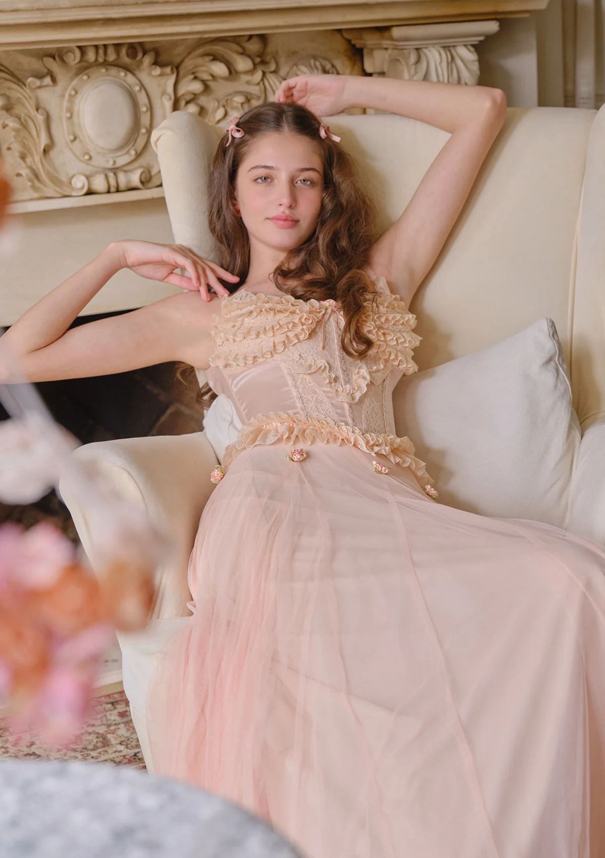 Peach Fairy Gauze Skirt - Inhomebuy