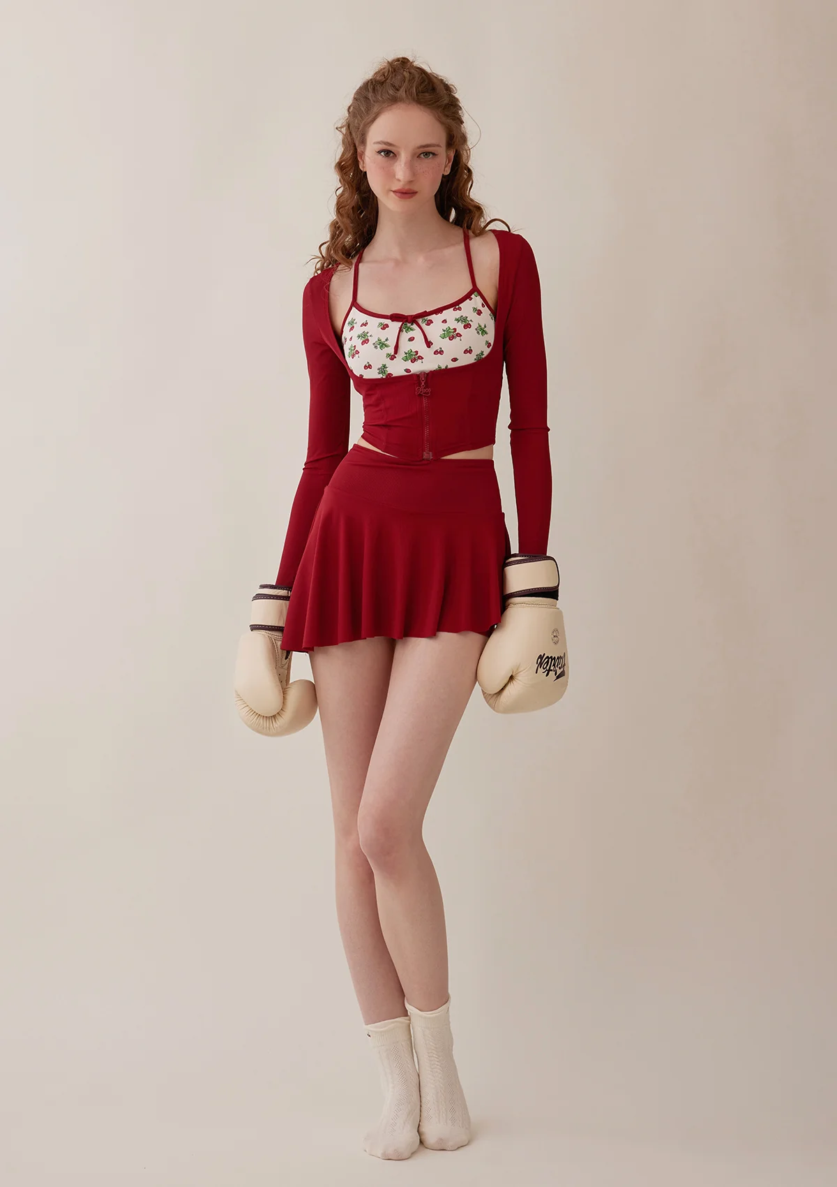 Vibrant Strawberry Sports Pantskirt - Inhomebuy