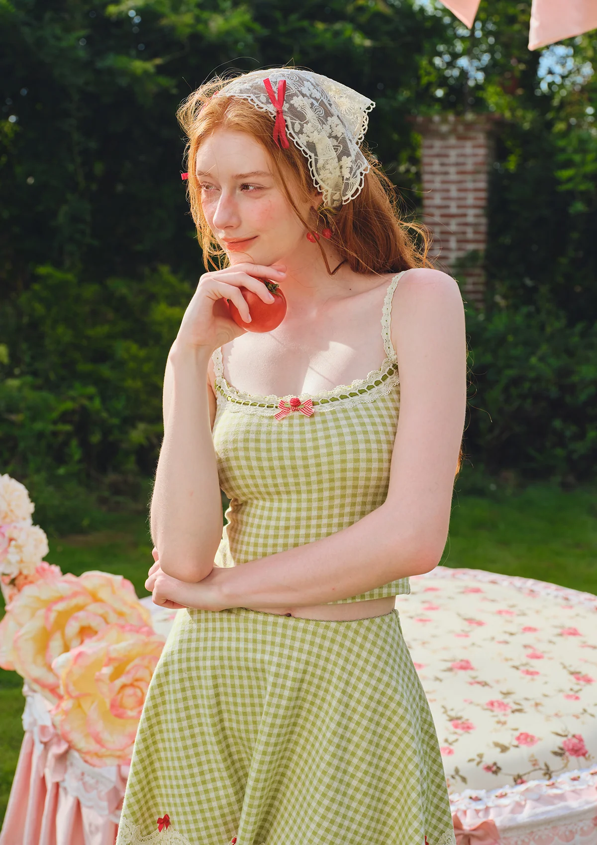 Matcha Cranberry Skirt - Inhomebuy