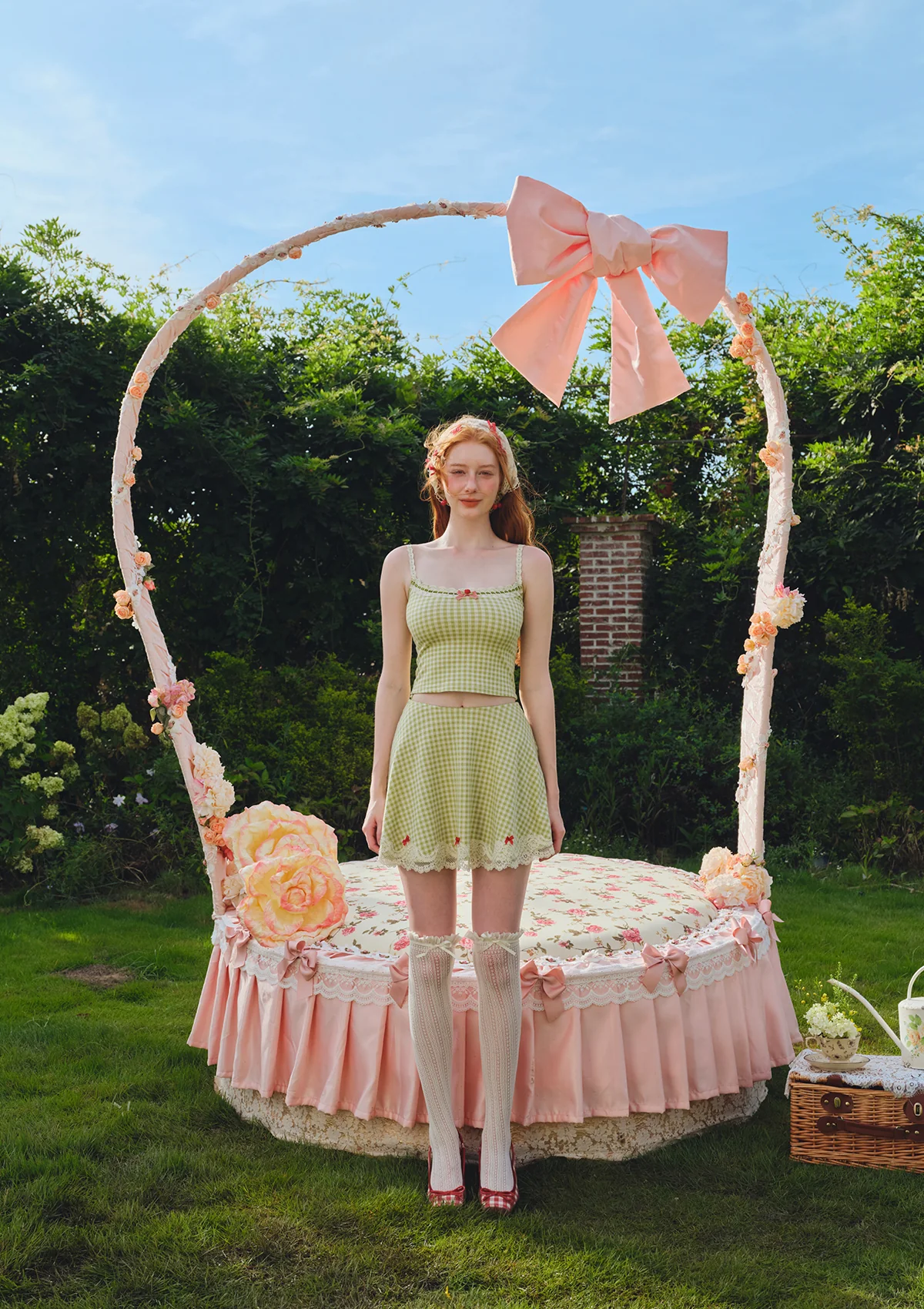 Matcha Cranberry Skirt - Inhomebuy