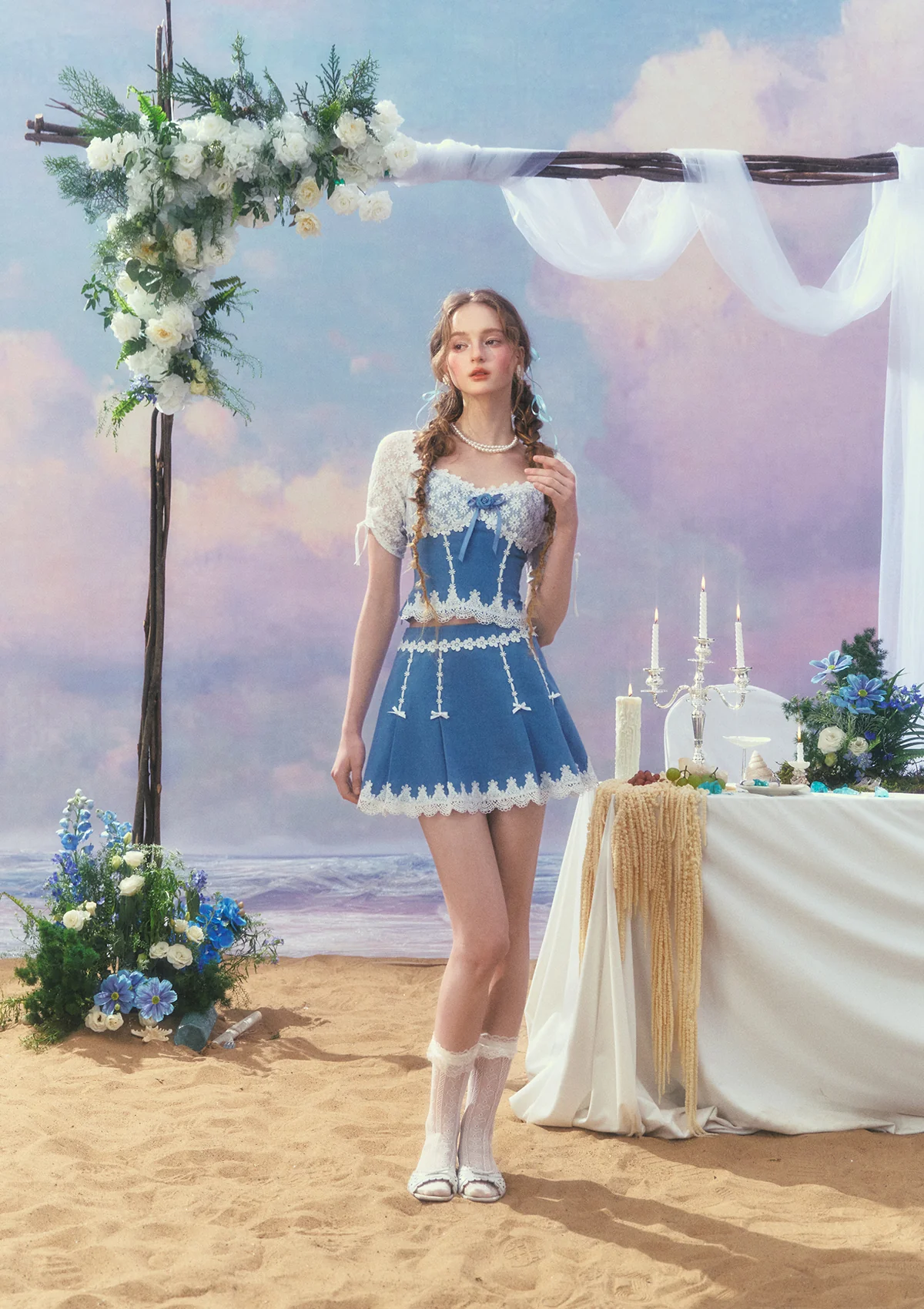 Dream Blue Coast Skirt - Inhomebuy