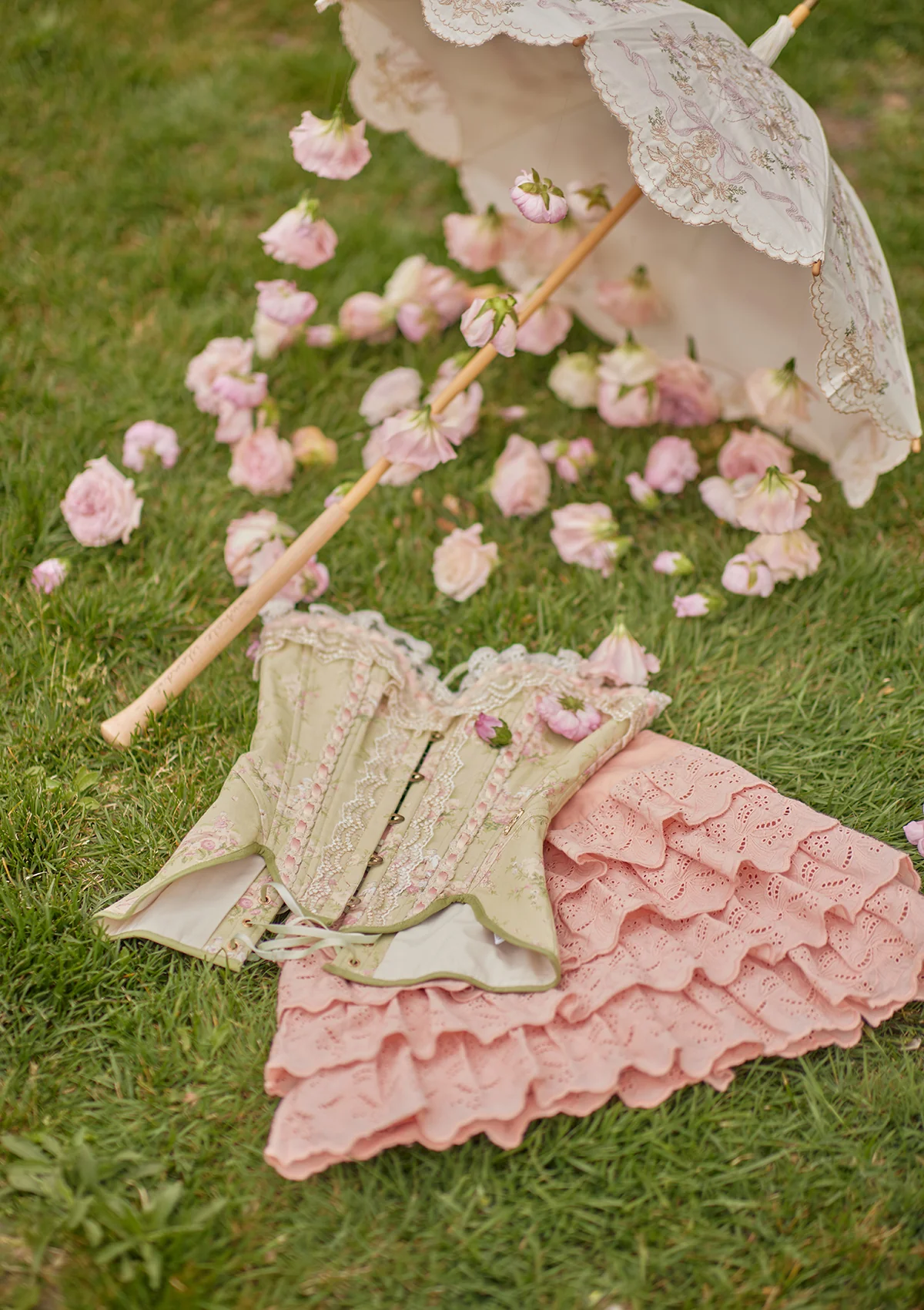 Cheese Mille Crepe Pantskirt - Inhomebuy